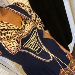 Tiroler Drindl blue pink lace up flower fits like an Xs